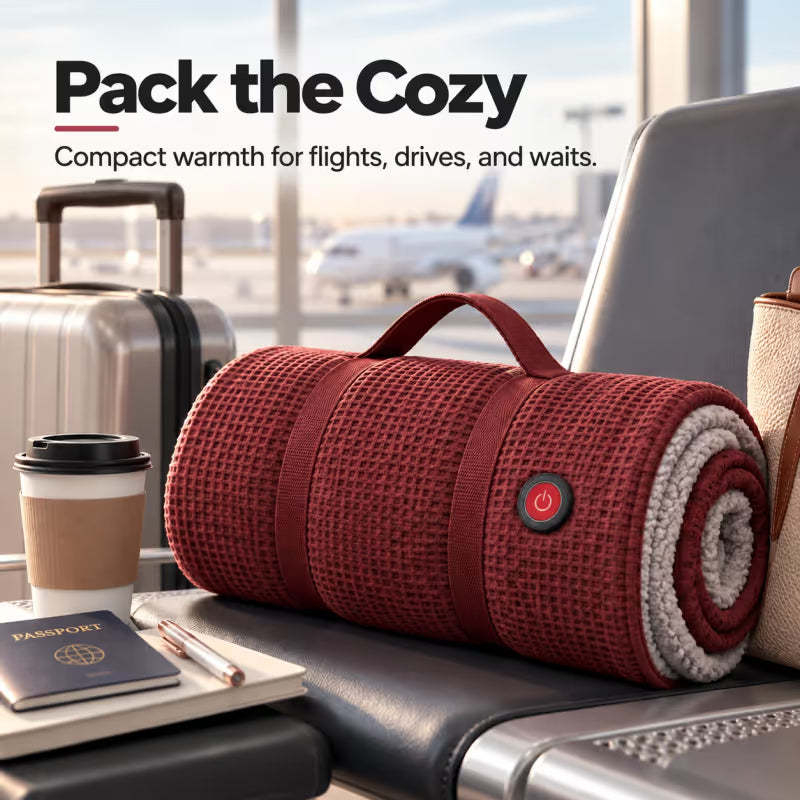 Portable Heated Shawl – Wearable Electric Heating Wrap