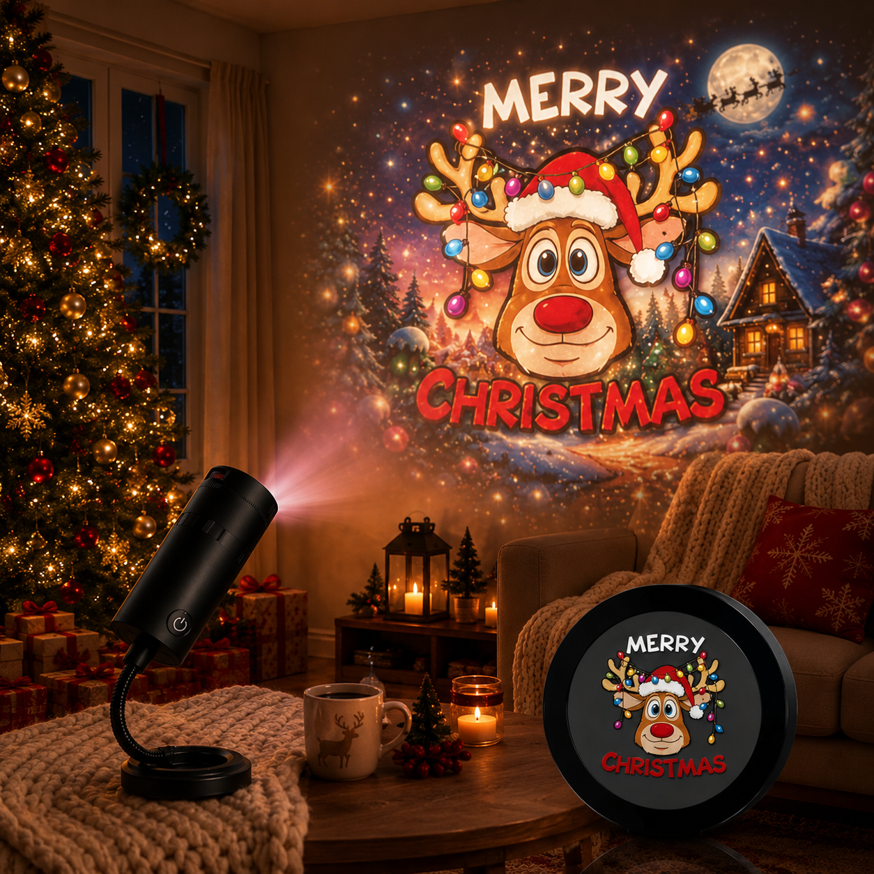 🎄 Christmas Limited Edition Projection Lenses Only – 6 Exclusive Festive Scenes