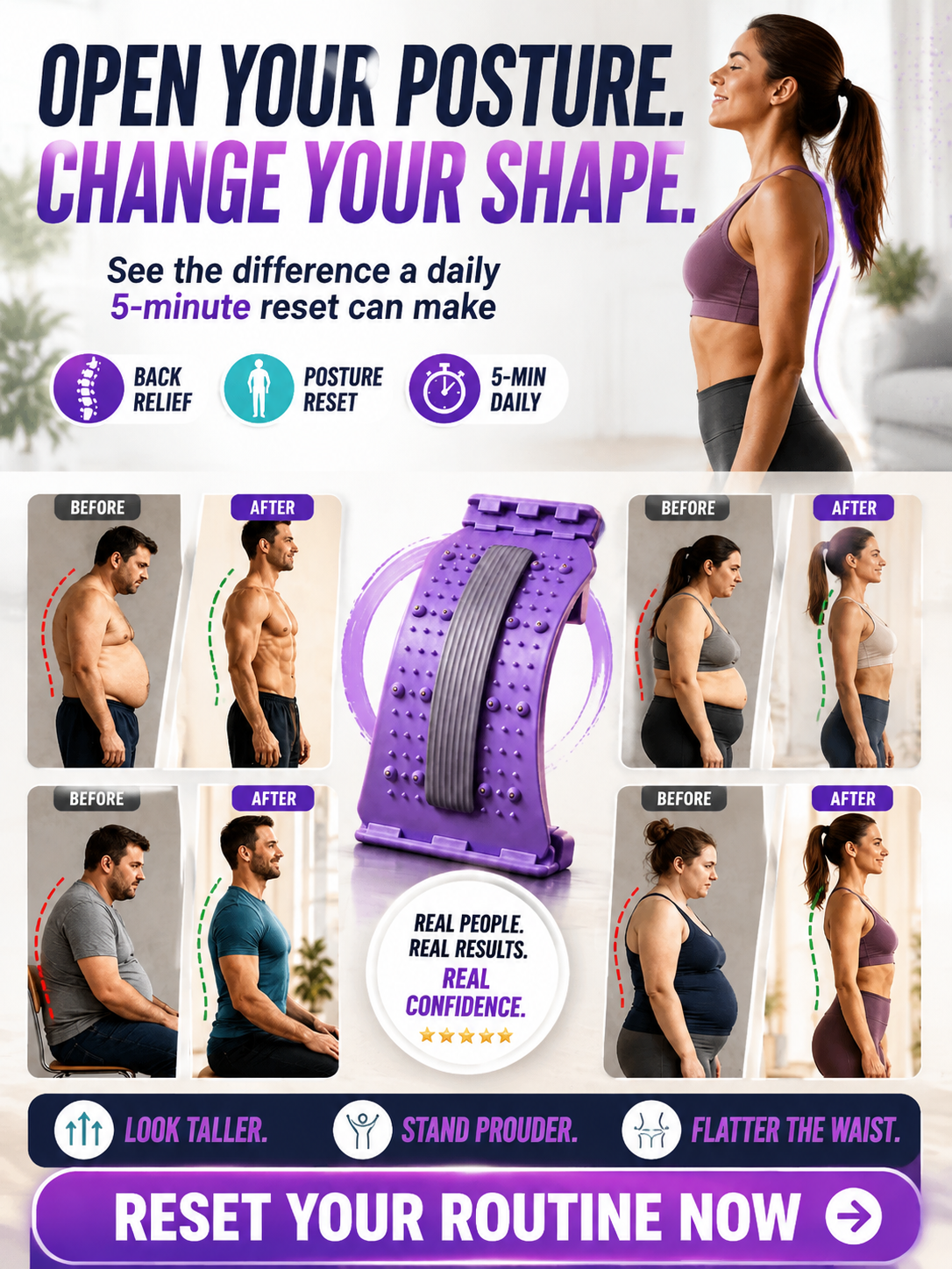 LIE DOWN FOR MINUTES — SEE A FLATTER, TIGHTER-LOOKING WAIST! The Effortless Waist-Sculpting Stretcher Designed to Make Your Midsection Look More Defined — Fast! 💪