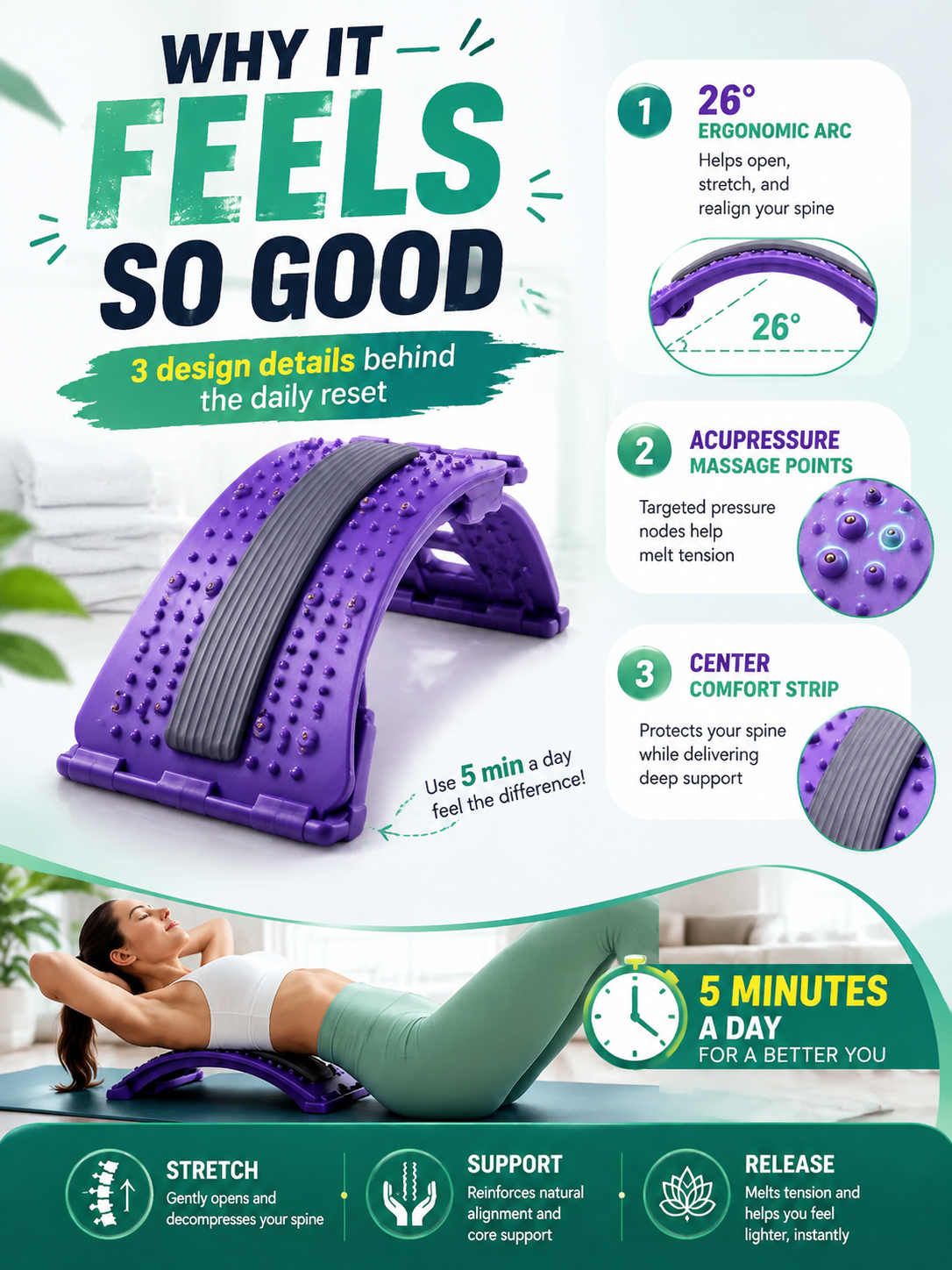 LIE DOWN FOR MINUTES — SEE A FLATTER, TIGHTER-LOOKING WAIST! The Effortless Waist-Sculpting Stretcher Designed to Make Your Midsection Look More Defined — Fast! 💪