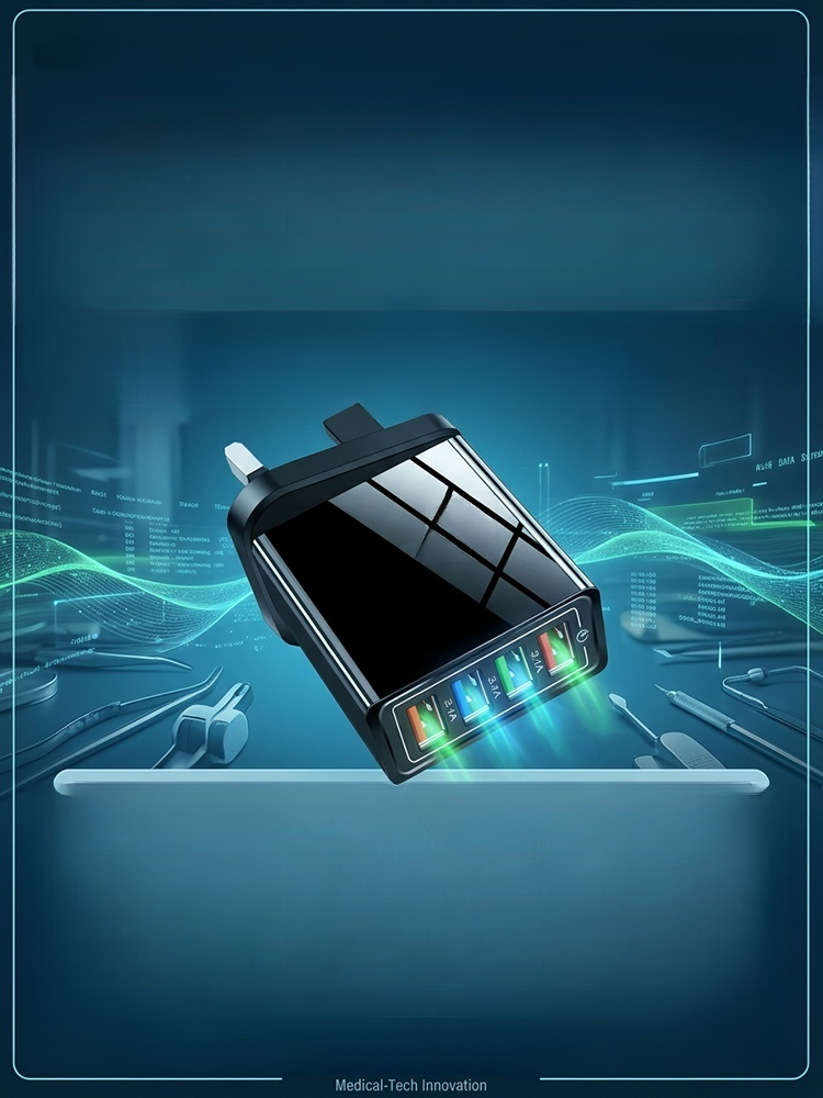 Four-Port Travel Charger for Extended Phone Battery Life