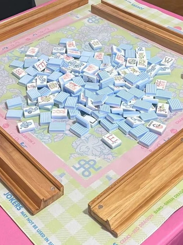 蓝色条纹美式麻将