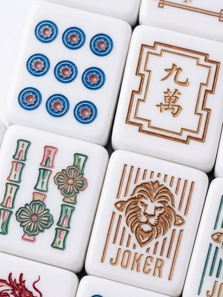 蓝色银杏叶美式麻将