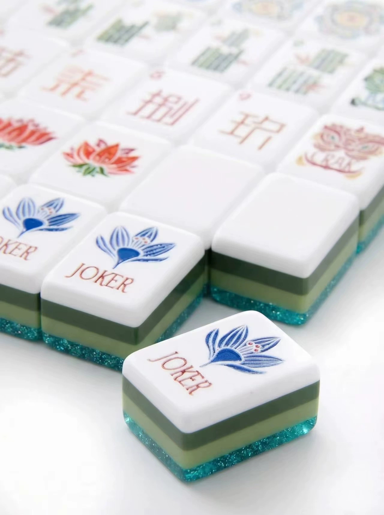 橄榄绿大理石美式麻将