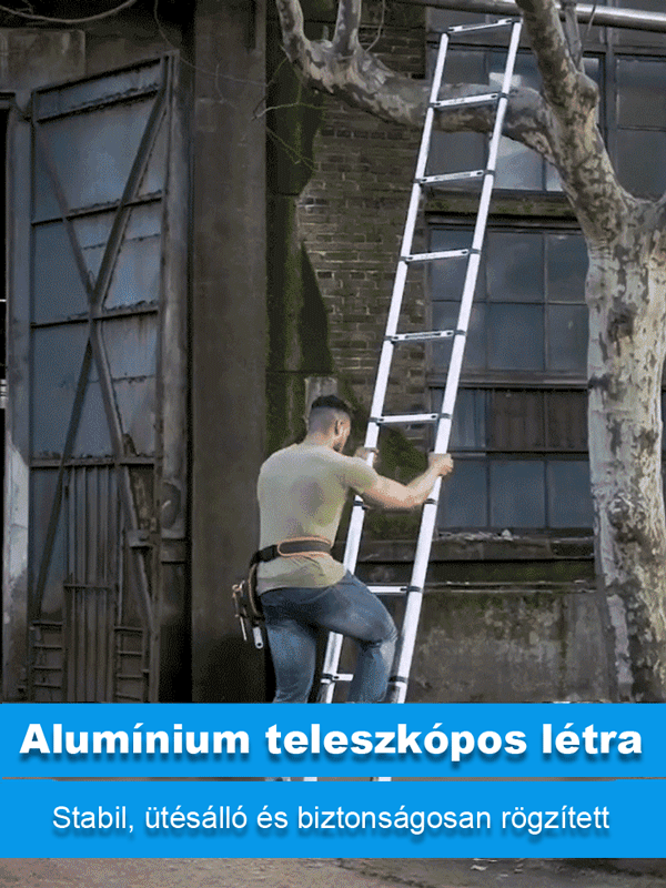 Teleszkópos Alumínium Létrák (2m - 6m) Összecsukható, Kompakt & Csúszásmentes Talpak