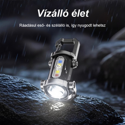 3in1 Mini LED SoS Lámpás Kulcstartó & Powerbank 20.000 mAh Gyorstöltés, Ütés- és Vízálló