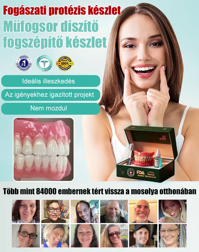 Elasztikus fogsorbetét pillanatok alatt tökéletes mosolyt ad!