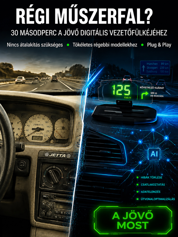 Head-Up Display Autós Telefontartó 15W Vezeték Nélküli Gyorstöltővel, 5 Rétegű Vákuumbevonatos Optikai Üveggel