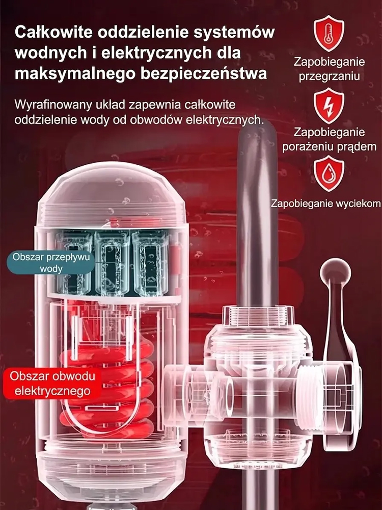 ✨Inteligentny monitor temperatury z projekcją holograficzną! Dotknij, aby ustawić idealną temperaturę. Woda z kranu osiąga standard wody pitnej – możesz bezpiecznie parzyć kawę i cieszyć się kąpielą bez ryzyka oparzeń!☕