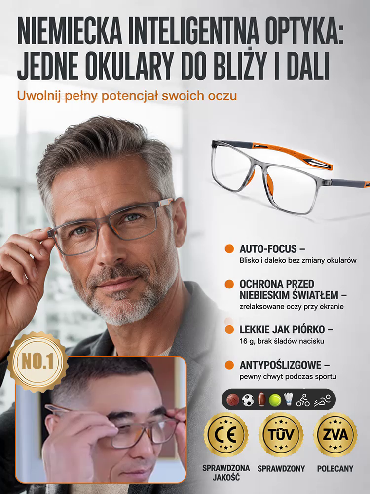 🆕niemiecka inteligentna optyka:jedne okulary do bliży i dali