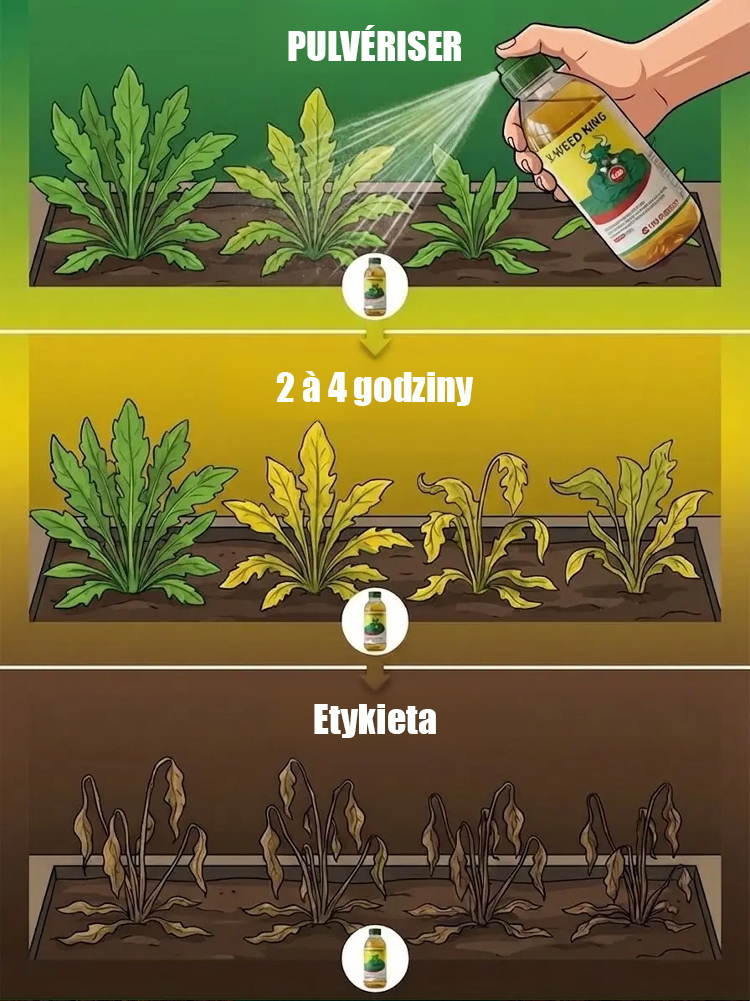 🌿 Ostateczny Niszczyciel Chwastów — Działa w 2-4 Godziny! Formuła Bez Glifosatu, Odporny na Deszcz w 30 Minut i Bezpieczny dla Zwierząt!