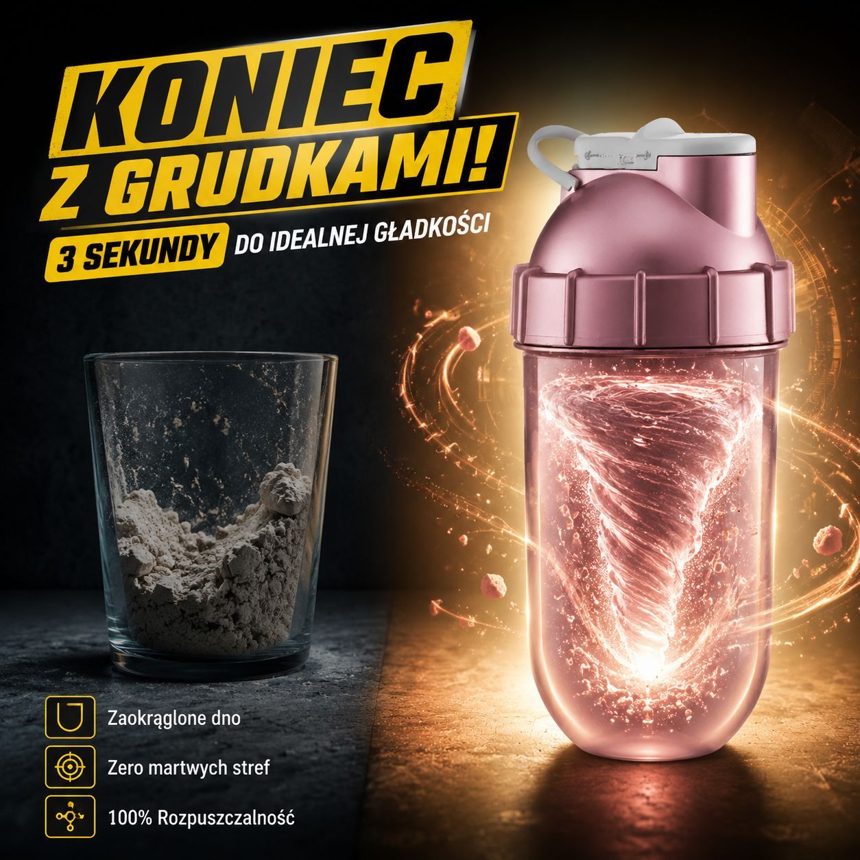 Beastmode shaker do białka z bananową skalą do ćwiczeń