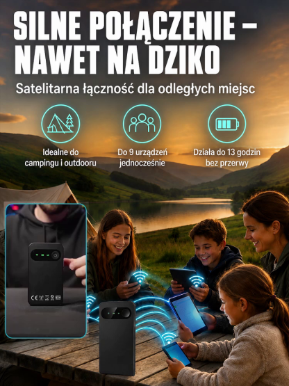 Mobilny Router Satelitarny WiFi 6 z AI – 150 Mbps, Bez Karty SIM i Opłat Miesięcznych, Wyprzedaż Magazynowa 50% OFF