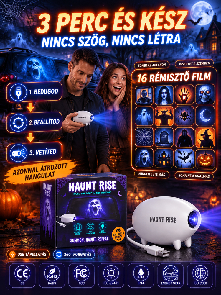 ✨ Németország legújabb Halloween-projektora – a szobát azonnal hátborzongató dimenzióvá változtatja.