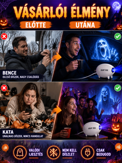 ✨ Németország legújabb Halloween-projektora – a szobát azonnal hátborzongató dimenzióvá változtatja.