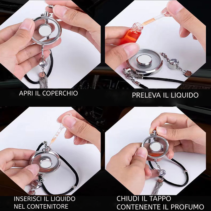 Car perfume bottle with logo