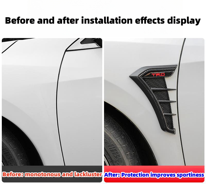 Car carbon fiber pattern side wing decorative stickers