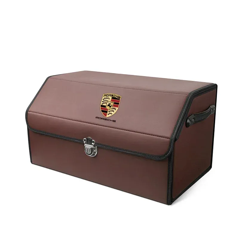 🔥Exclusive logo Car Trunk Leather Storage Box