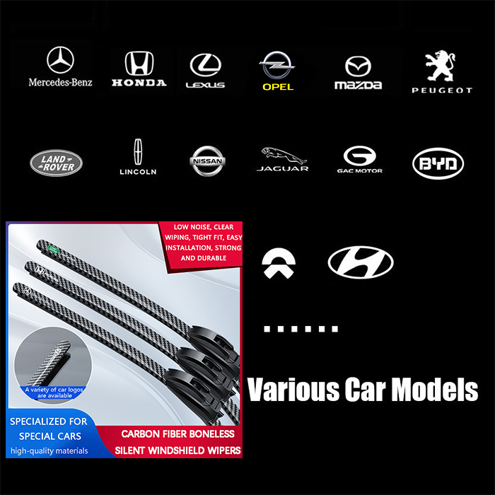 Carbon Fiber Boneless Silent Windshield Wipers - Make Your Driving Experience Stylish, Quiet And Clear!