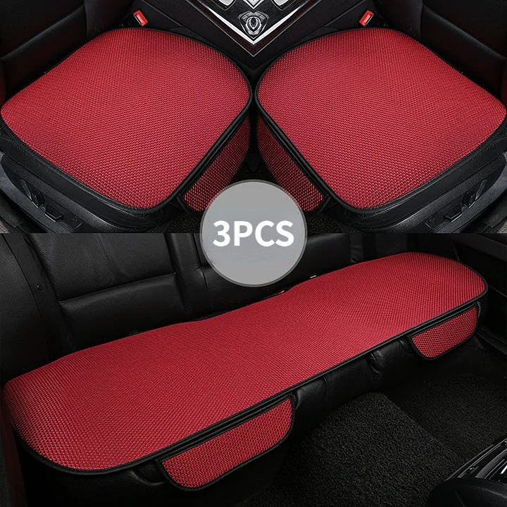 Summer car seat cushion ventilation breathable ice silk small three-piece set
