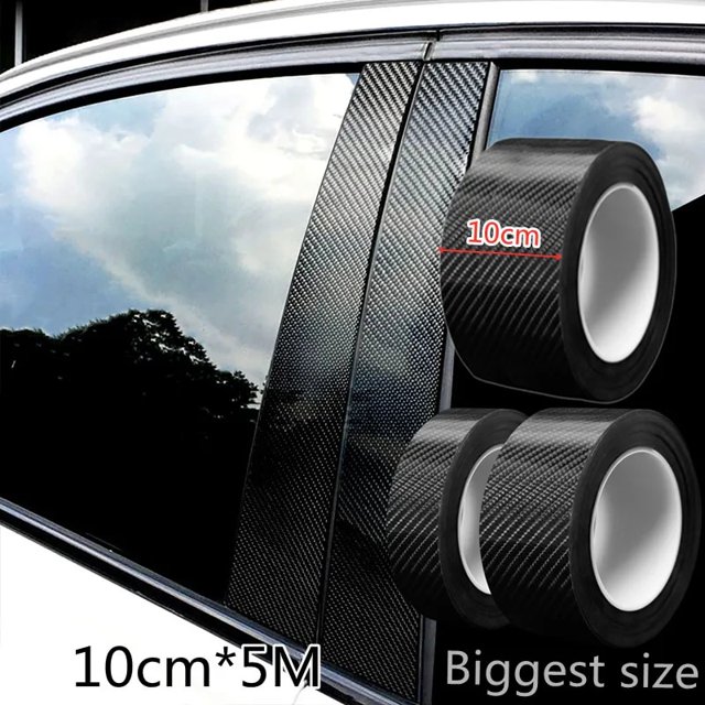 3D Carbon Fiber Car Sticker Protector Strip Car Door Sill Side Mirror Anti Scratch tape Waterproof Protect Film