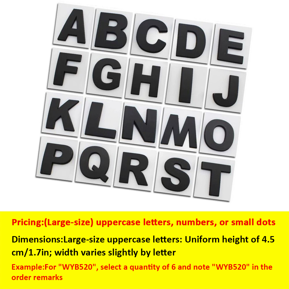 Metal car English letter car stickers personalized modification