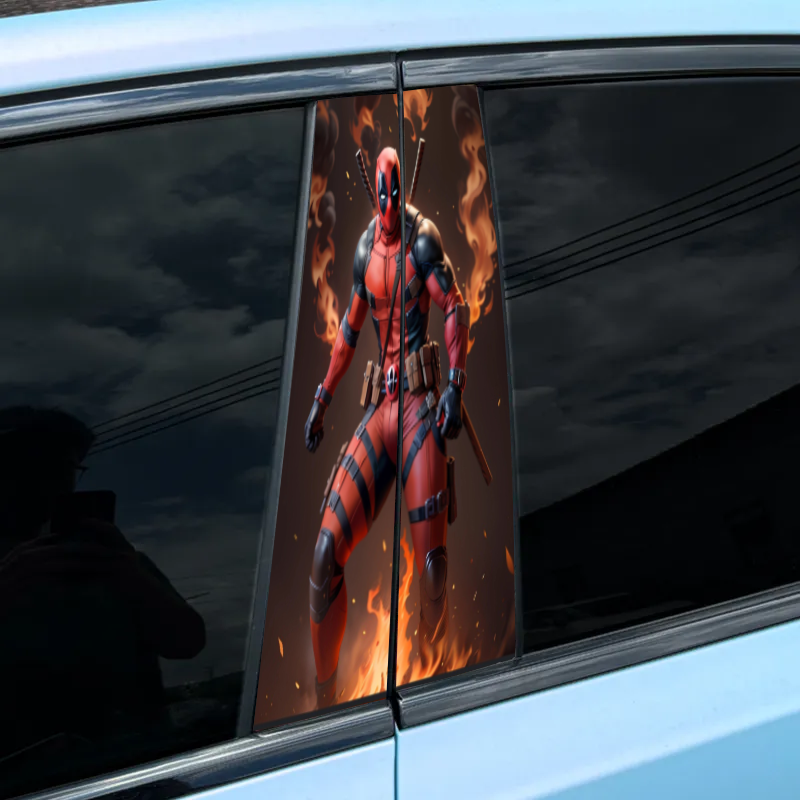 Car center pillar sticker（2PCS）Deadpool-XC30