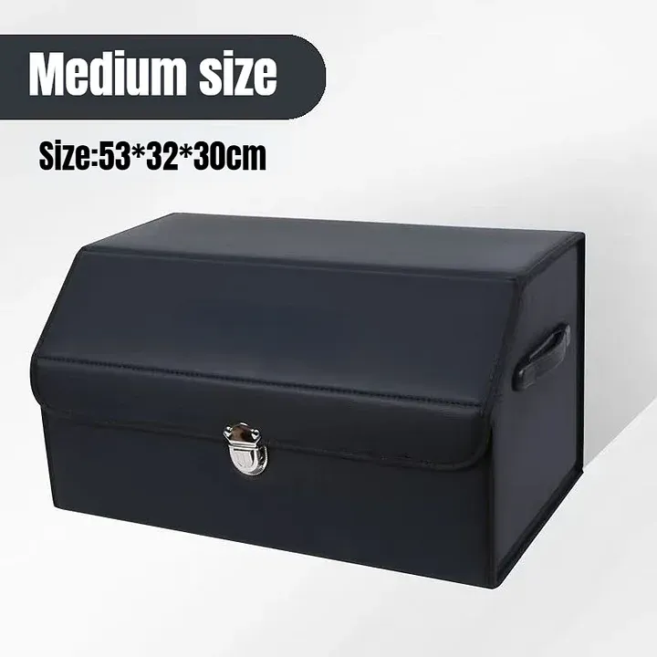 🔥Exclusive logo Car Trunk Leather Storage Box