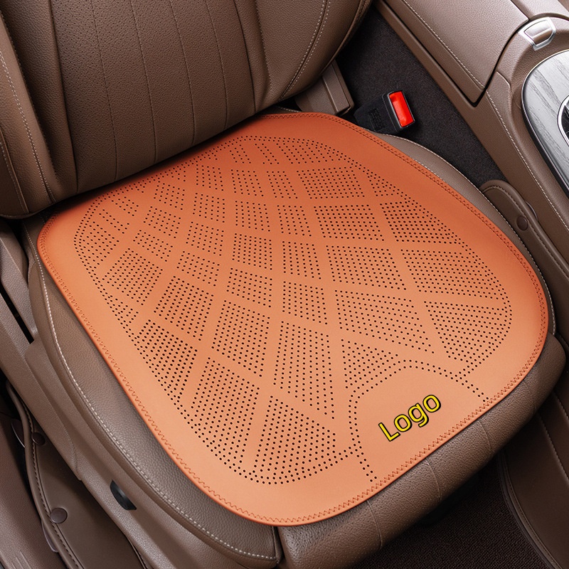 Perforated Nappa Leather Car Seat Cushion Four Seasons Seat Cushion Cover Breathable Seat Cover