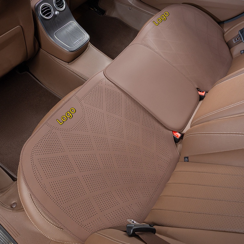 Perforated Nappa Leather Car Seat Cushion Four Seasons Seat Cushion Cover Breathable Seat Cover