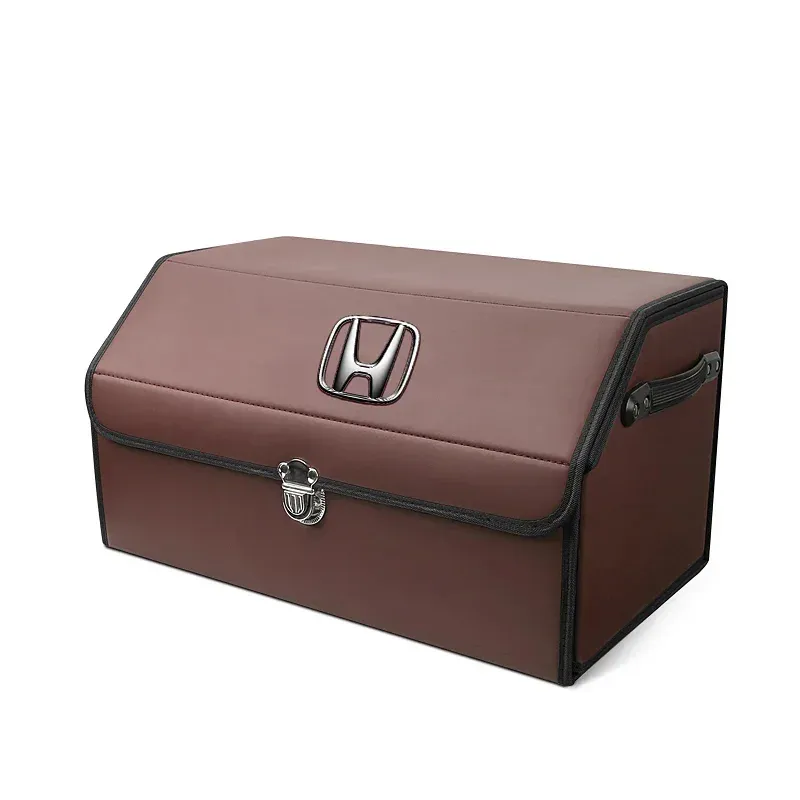 🔥Exclusive logo Car Trunk Leather Storage Box