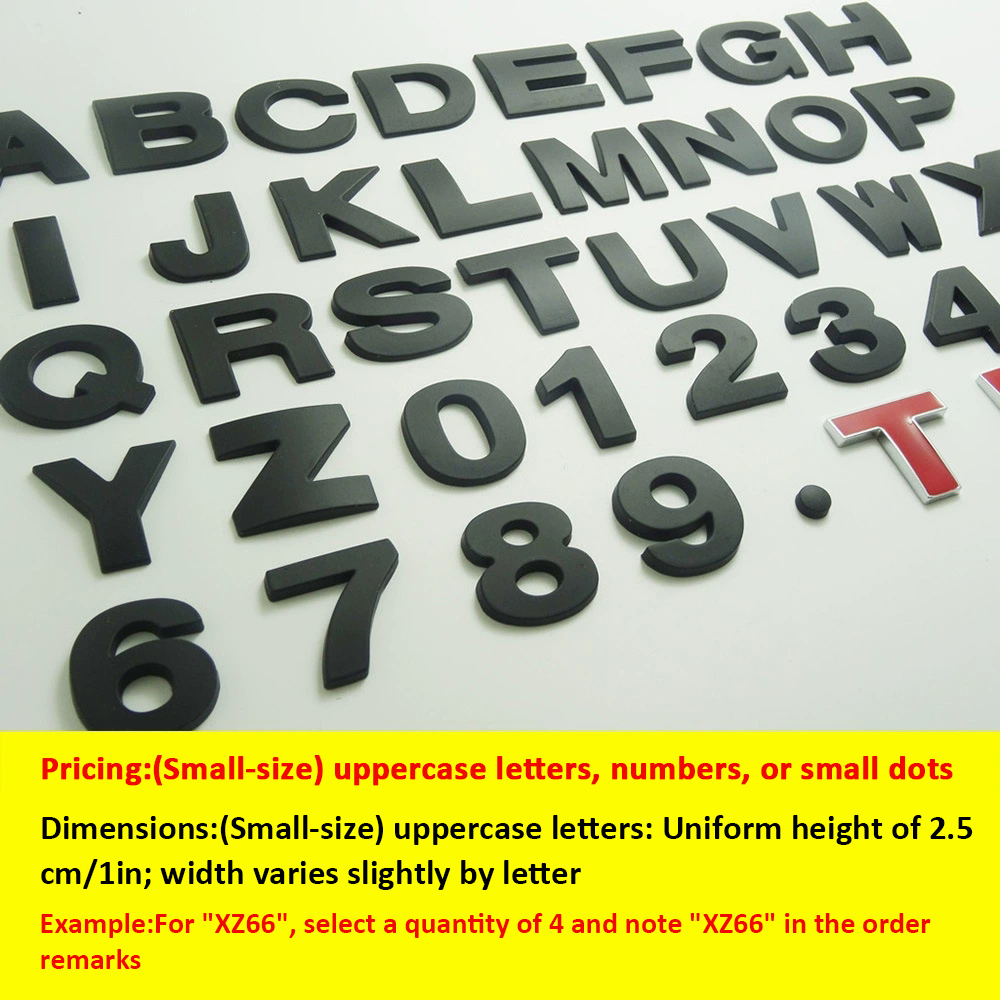 Metal car English letter car stickers personalized modification