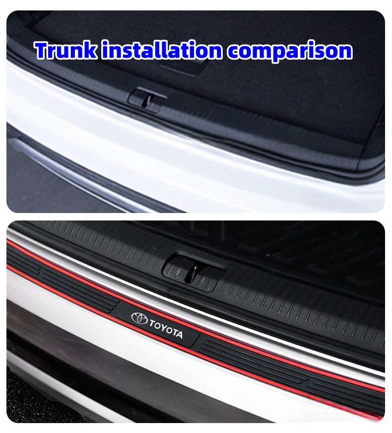 Car silicone door sill protection strip (with special car logo)