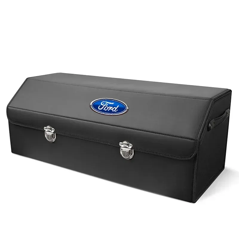 🔥Exclusive logo Car Trunk Leather Storage Box