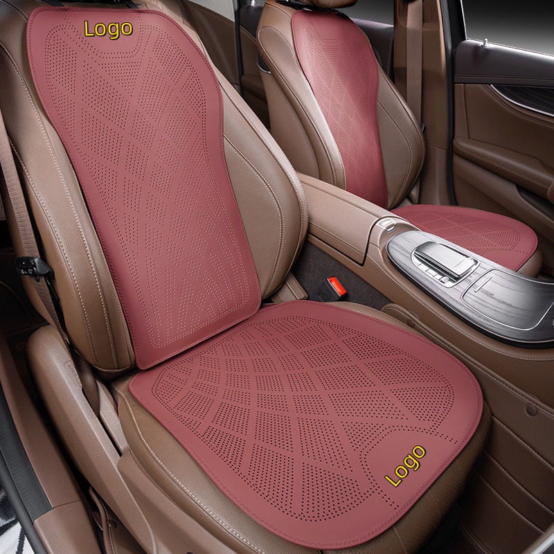 Perforated Nappa Leather Car Seat Cushion Four Seasons Seat Cushion Cover Breathable Seat Cover