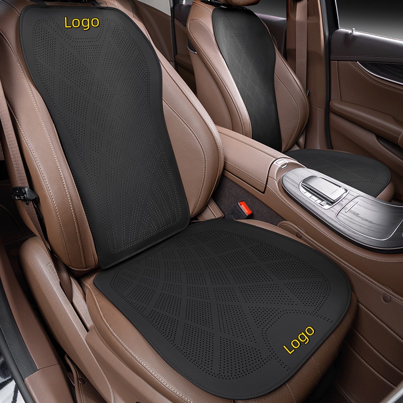 Perforated Nappa Leather Car Seat Cushion Four Seasons Seat Cushion Cover Breathable Seat Cover