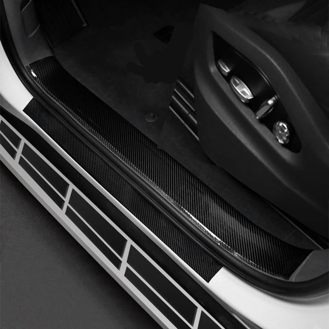 3D Carbon Fiber Car Sticker Protector Strip Car Door Sill Side Mirror Anti Scratch tape Waterproof Protect Film