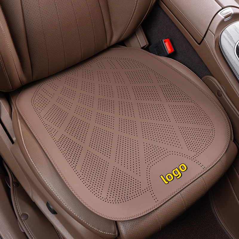 Perforated Nappa Leather Car Seat Cushion Four Seasons Seat Cushion Cover Breathable Seat Cover