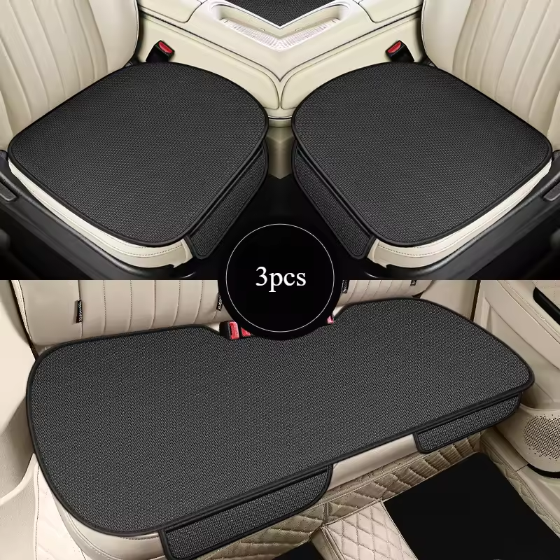 Summer car seat cushion ventilation breathable ice silk small three-piece set