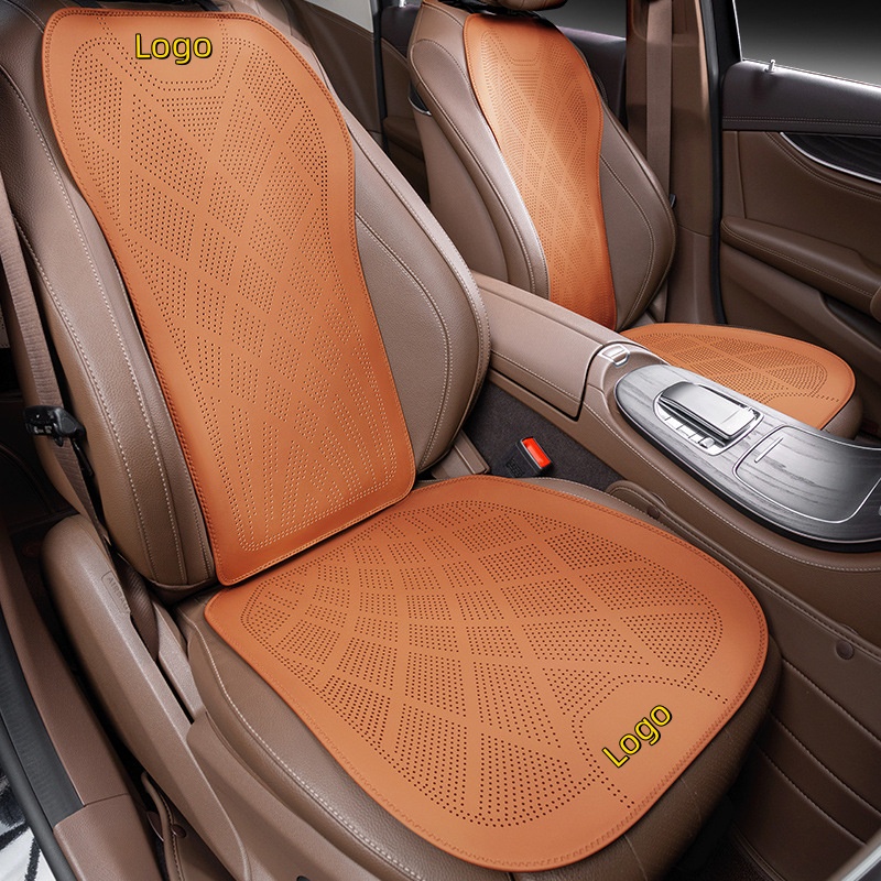 Perforated Nappa Leather Car Seat Cushion Four Seasons Seat Cushion Cover Breathable Seat Cover