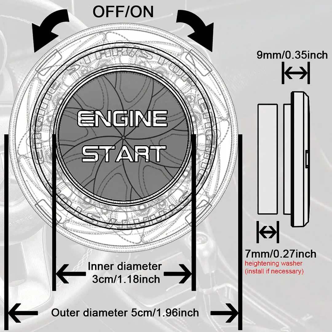 Car Push Start Button Cover