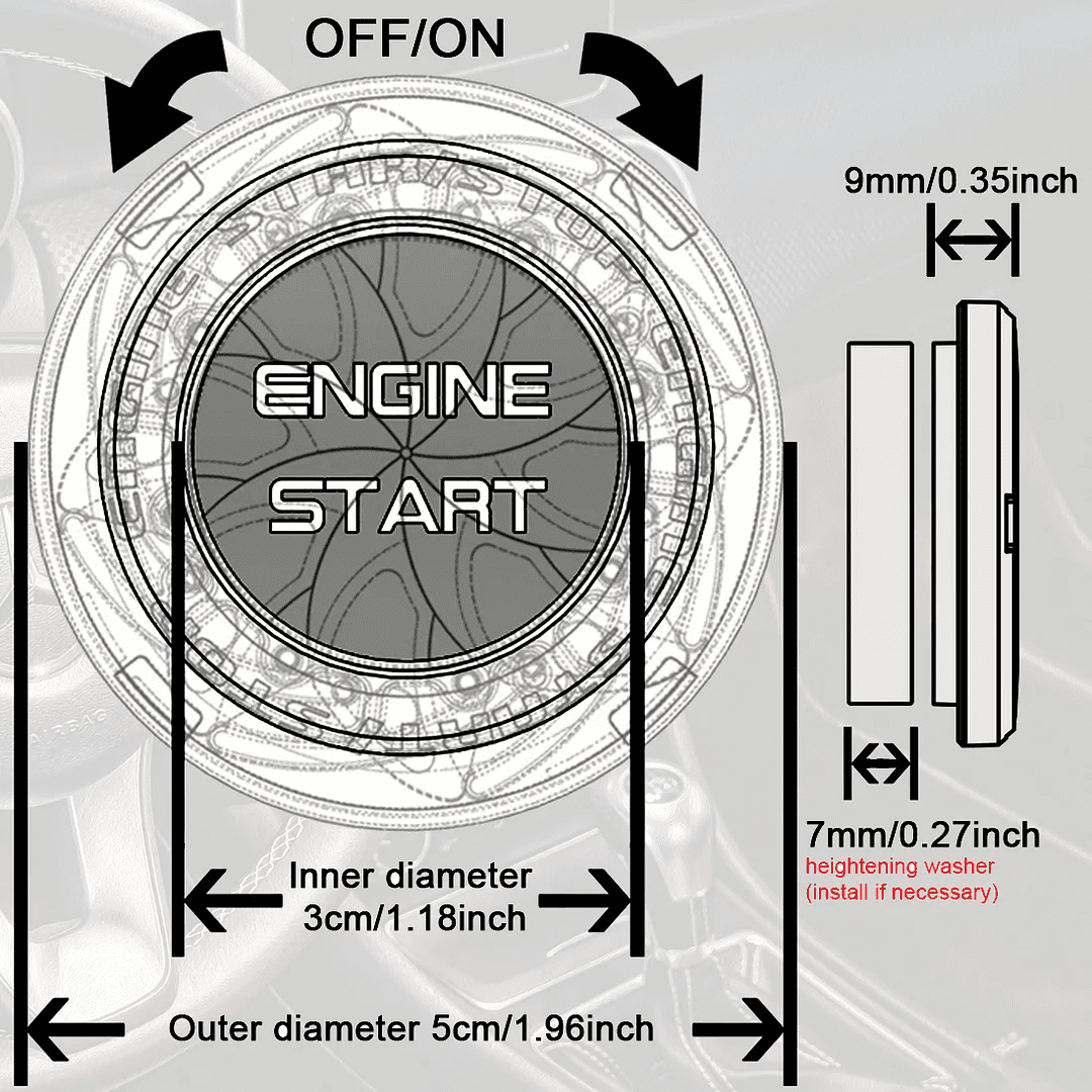 Car Push Start Button Cover