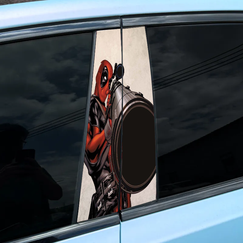Car center pillar sticker（2PCS）Deadpool-XC30