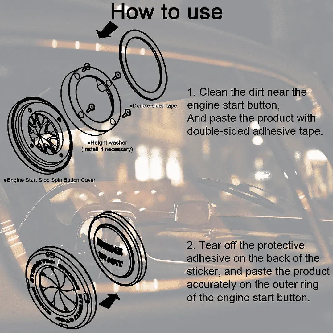 Car Push Start Button Cover