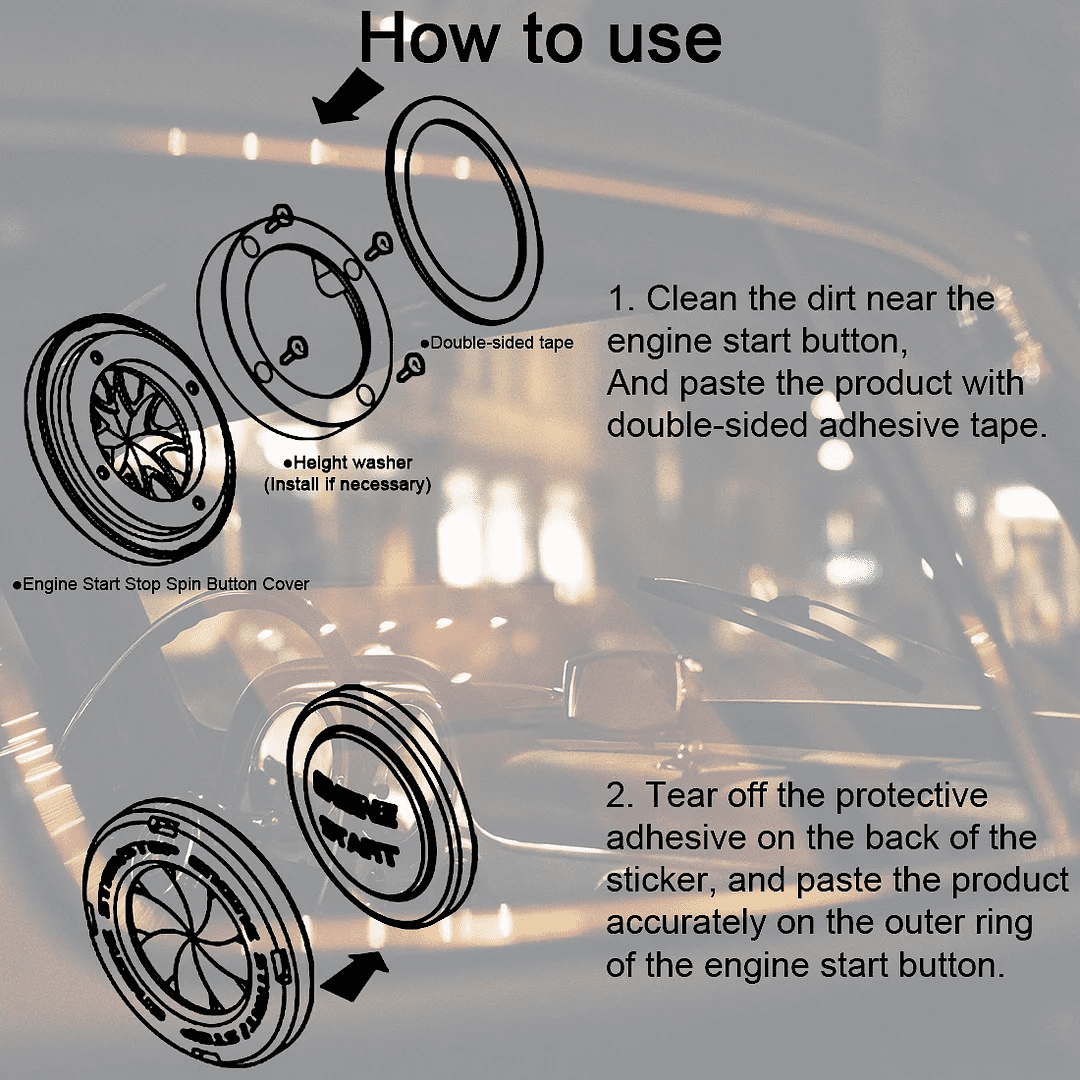 Car Push Start Button Cover