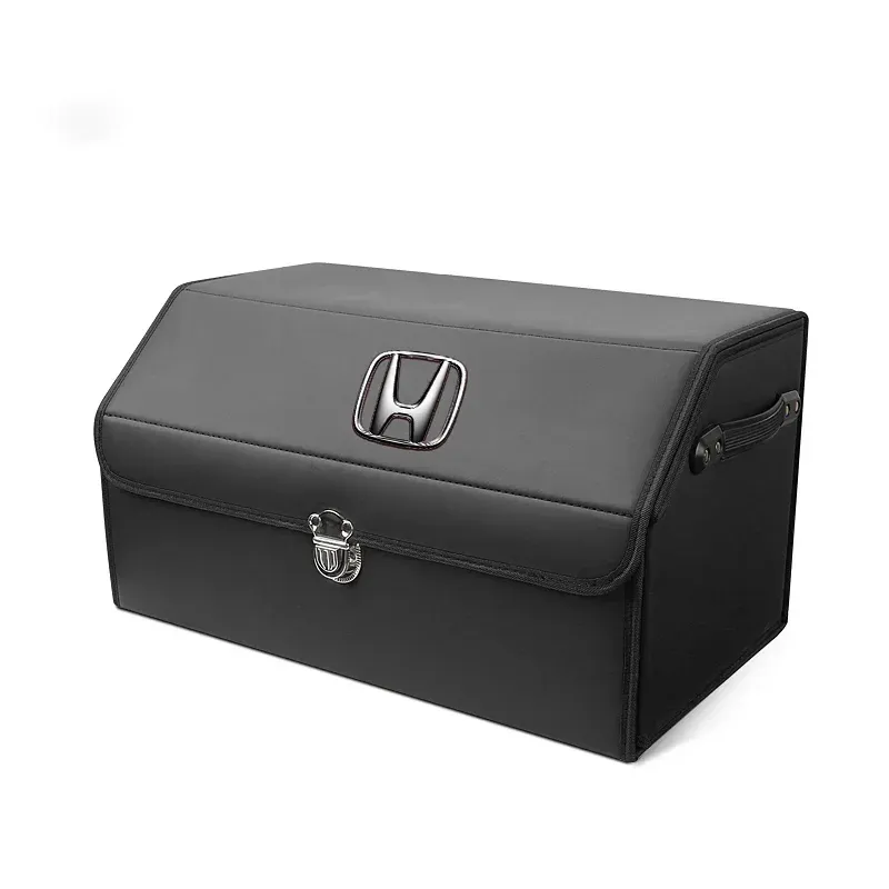 🔥Exclusive logo Car Trunk Leather Storage Box