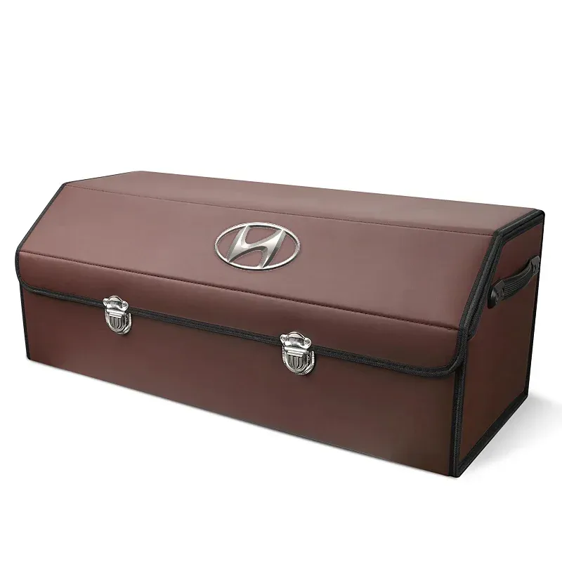 🔥Exclusive logo Car Trunk Leather Storage Box