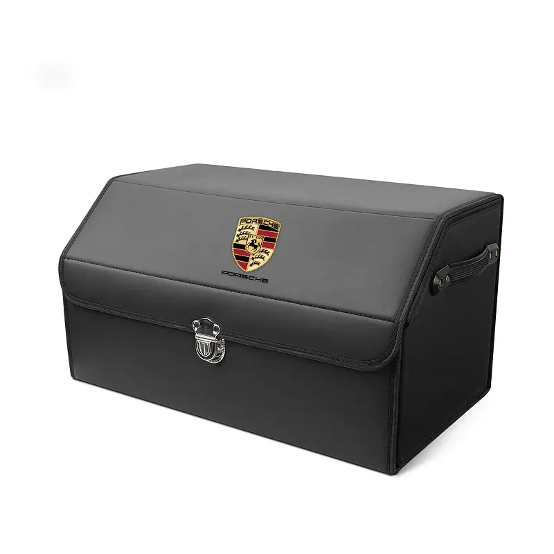 🔥Exclusive logo Car Trunk Leather Storage Box