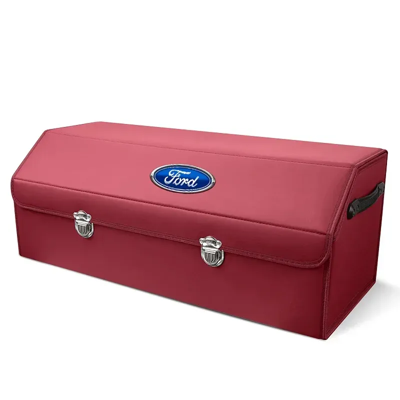 🔥Exclusive logo Car Trunk Leather Storage Box