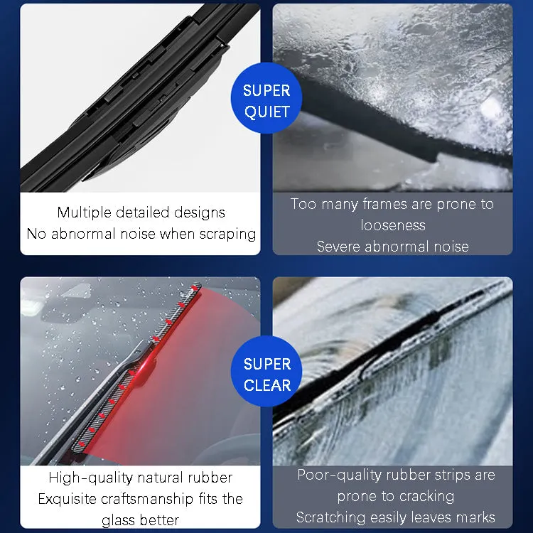 Carbon Fiber Boneless Silent Windshield Wipers